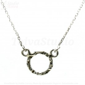 Tiny Circle Sterling Silver Necklace
