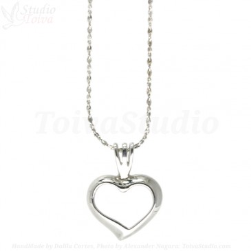  Heart Sterling Silver Necklace