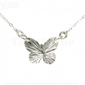  Tiny Butterfly Sterling Silver Necklace