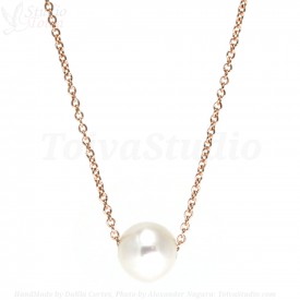 Floating white pearl Necklace